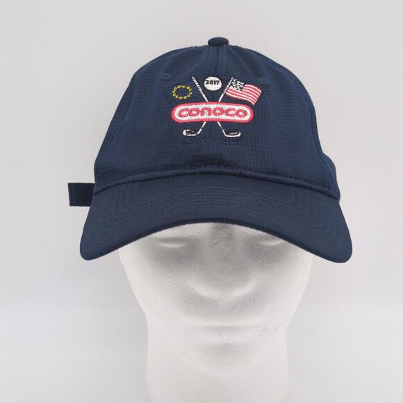 Conoco Hat Cap Strap Back Navy Blue Embroidered Golf 2017 Norman Mens - Picture 1 of 10